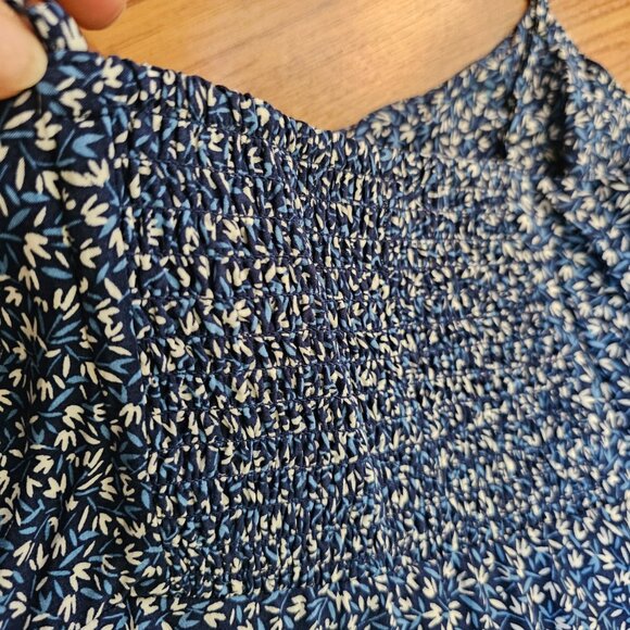 Old Navy Blue Floral A-Line Cami Sundress Dress SP - Picture 7 of 14